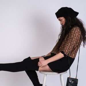 Vintage Quilted Mini Dress